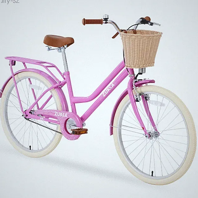 24 Inch Kid Bike Girls Bicycle Steel Frame with Basket for 10+ Years Old